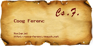 Csog Ferenc névjegykártya